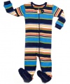 Leveret Footed Multi Striped Pajama Sleeper 100% Cotton (Size 6M-5T)