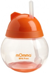 Lansinoh mOmma Straw Cup, Orange