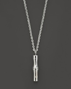 Sterling silver bamboo-inspired pendant necklace by Gucci.