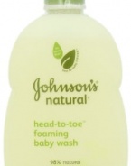 Johnson's Natural Head-to-Toe Foaming Baby Wash, 18 Ounce