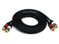 Monoprice 6ft Premium 22AWG RCA Stereo Male-Male Cable - Black