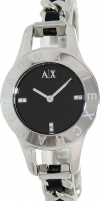 Armani Exchange Women's AX4144 Two-Tone Stainless-Steel Quartz Watch with Black Dial