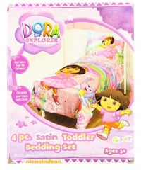 Dora the Explorer 4-Piece Toddler Bedding Set