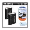 2 Pack Battery Kit For Canon PowerShot SX260 HS, SX260HS, Canon PowerShot SX280 HS, SX280HS, SX500 IS, SX500IS, SX510 HS, SX510HS, SX170 IS, S120 Digital Camera Includes 2 Extended Replacement (1200Mah) NB-6L Batteries + Screen Protectors + Cleaning Cloth