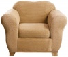 Sure Fit Stretch Royal Diamond 2-Piece Chair Slipcover, Gold