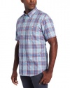 Nautica Men's Short Sleeve Large Plaid Shirt