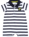 Carter's Dad's MVP Stripe Polo Romper WHITE 9 Mo