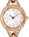 GUESS Women's Rose Gold-Tone Petite Crystal Watch