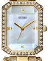 Guess Women's U0108L2 Gold Rectangular Watch