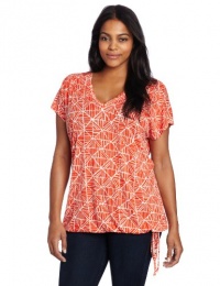 Lucky Brand Women's Plus-Size Mosaic Tile Top