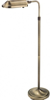 Verilux Heritage Natural Spectrum Deluxe Floor Lamp, Antiqued Brushed Brass