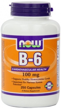 NOW Foods Vitamin B-6, 250 Capsules / 100mg