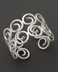 Granulated 24K gold details add intrigue to Gurhan's sterling silver Vortex cuff.