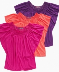 Her cute colors will show in one of these tops from Epic Threads, with floaty dolman sleeves to complement her laid-back style.