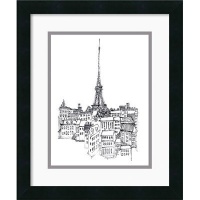 Eiffel Tower Framed Wall Art - 15W x 18H-inch