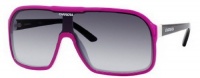 Carrera CARERRA Ca5530S Aviator Sunglasses,Fuschia,White,Black Frame,Grey Gradient Lens,One Size