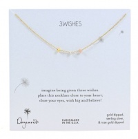 Dogeared 3 Wishes Mixed Stardust Bead 18 Gold Dipped Necklace