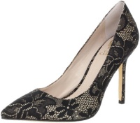 Vince Camuto Women's VC Harty Pump,Black/Nude,7.5 M US