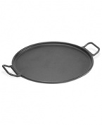 To pie for! This cast iron pan masters the art of perfect pizza-golden crust & all- and the rolled edges make it ideal for roasting veggies or baking up biscuits, too. The ready-to-use design has been pre-seasoned, so it gets better after every use & is perfect for indoor & outdoor cooking.