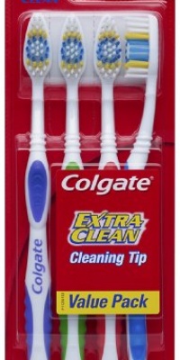 Colgate Extra Clean Full Head, Medium Toothbrush, 4-Count (Pack of 3)