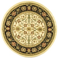 Safavieh Lyndhurst Collection LNH212B Ivory and Black Round Area Rug, 5-Feet 3-Inch