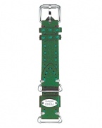 Fendi Selleria Emerald Green Leather Watch Strap