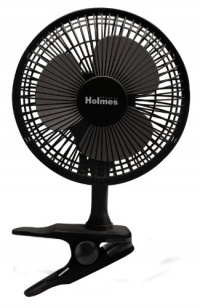 Holmes HCF0611A-BM Convertible Clip Desk Fan, Black