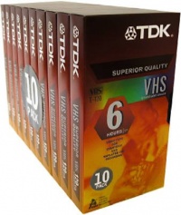 TDK T120RVAXS10 120 Minute Standard Video Tape - 10 Pack