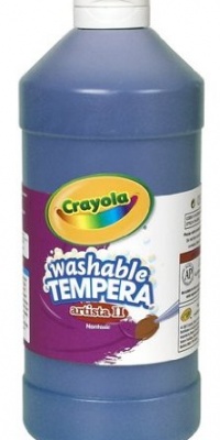 Crayola Tempera Washable Paint 32-Ounce Plastic Squeeze Bottle, Blue