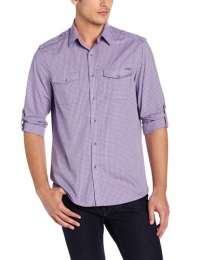 Kenneth Cole Men's Irridescent Check Shirt