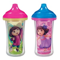 Munchkin 2 Count Dora the Explorer Click Lock Insulated Sippy Cup, 9 Ounce