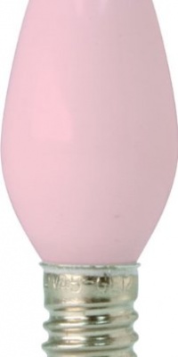 GE 26222 4-Watt 14-Lumen C7 Night Light Bulb, Pink, 2-Pack