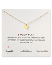 Get in a NY state of mind with this Dogeared pendant necklace, which dangles a delicate love note to your kind of town.