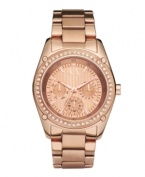 Icing on the cake. AX Armani Exchange glams up this boyfriend style watch with crystals.