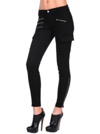 J Brand Womens The Brix Racer Zip Cargo - Black - 24