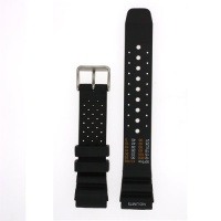 Watch Band Fits Aqualand Black PU Strap ND Limits Gauge Stainless Buckle 20 millimeter