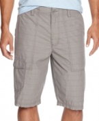 Add some refinement to your rugged look with these dobby-striped shorts from American Rag.