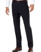 Alfani Red Label Flat Front Dress Pants 38 x 30 Navy Pinstripe Trousers