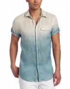 Calvin Klein Jeans Men's Dip Dye Short Sleeve Woven