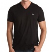 Lacoste Men's Short Sleeve V-Neck Pima Cotton T-Shirt Black-Large