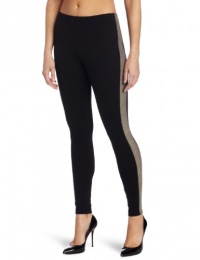 Only Hearts Women's Tuxedo Stripe Legging, Black/Goldstone/X-Small