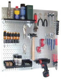 Wall Control 30-WGL-200GVB Galvanized Steel Pegboard Tool Organizer