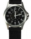 RAM Instrument Illuminated Hands Field Watch, Black Nylon Strap, Black Face RAMW1002