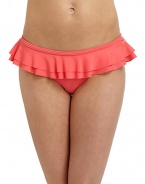 THE LOOKTiered ruffle topElastic waist and leg openingsLogo-embossed button at sideTHE MATERIAL80% nylon/20% spandexFully linedCARE & ORIGINHand washImportedPlease note: Bikini top sold separately. 