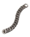 MARC by Marc Jacobs Lizard Textured Metal Katie Turnlock Bracelet, Hematite