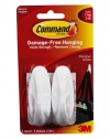 Command Medium Designer Hooks, White, 2-Hook