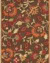 Safavieh Blossom Collection BLM861A Handmade Brown and Multi Hand Spun Wool Area Rug, 4-Feet by 6-Feet