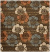 Safavieh BLM923A Blossoms Collection Handmade Wool Square Area Rug, 6-Feet, Brown and Multi