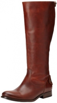 FRYE Women's Melissa Button Zip Vintage Boot,Cognac,7 M US