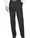 Lauren By Ralph Lauren Mens Wool Navy Blue Pinstriped Dress Pants Double Pleated